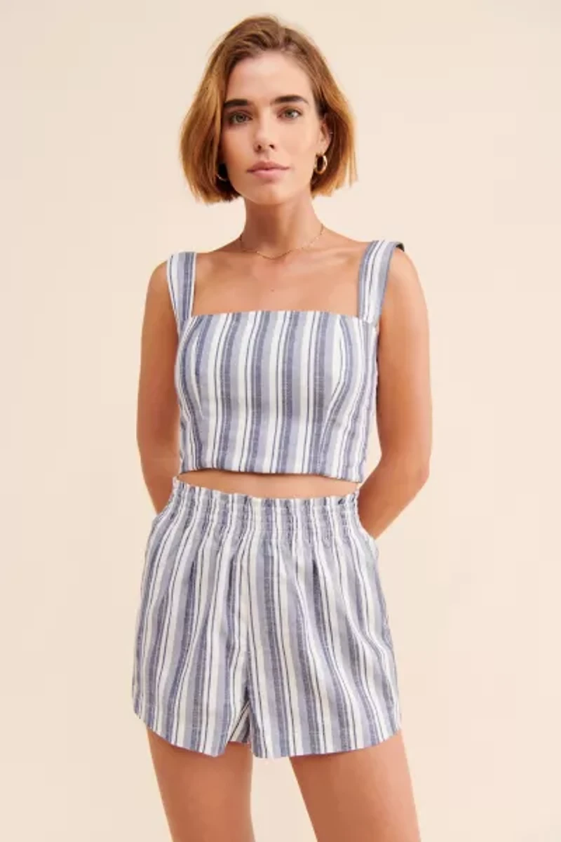 Kourt Chessboard Striped Top