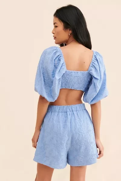 MinkPink Geneva Textured Crop Top