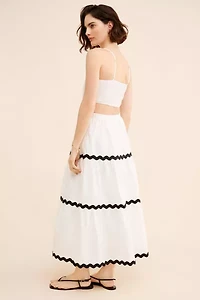 4SI3NNA Tiered Cutout Maxi Dress