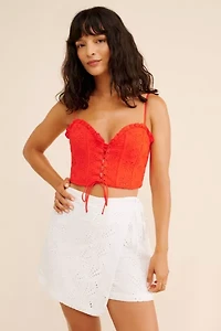 Dizzy Lizzy Asymmetric Eyelet Skort