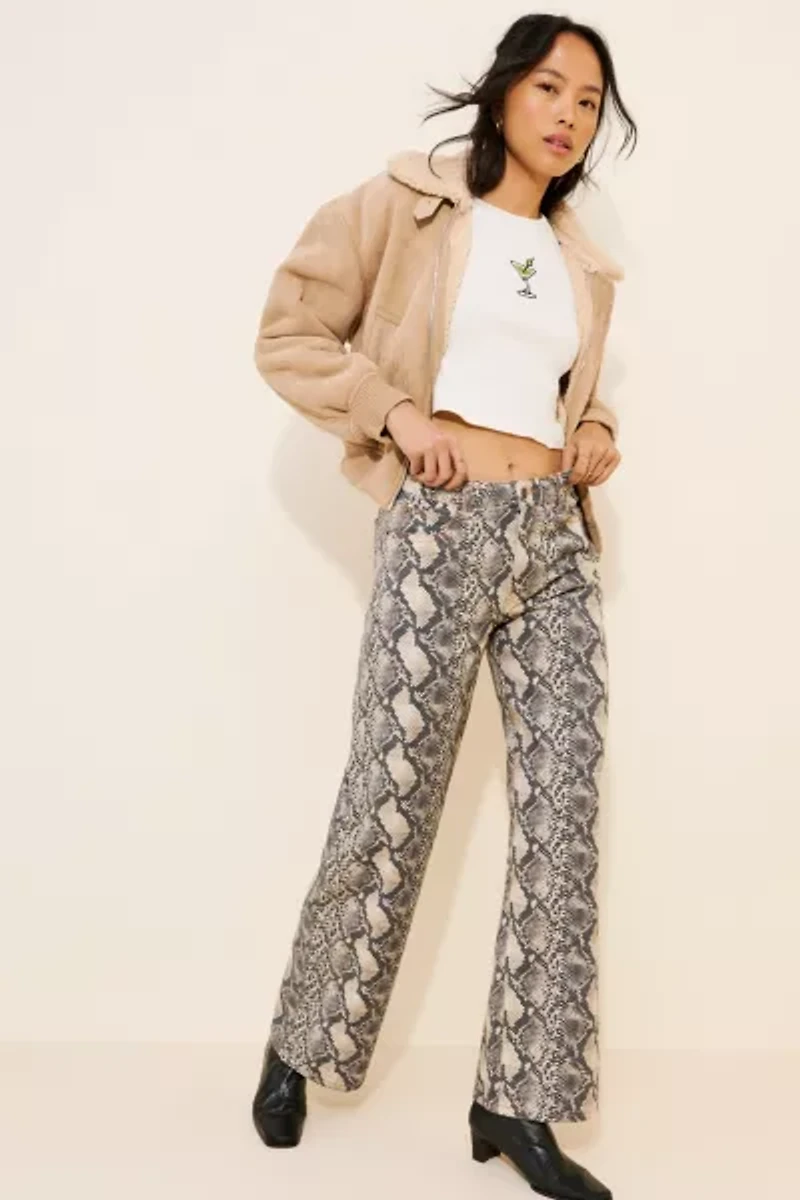 Lioness Top Model Snakeskin Jeans
