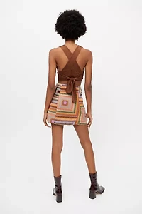 Paradise Printed Notched Mini Skirt