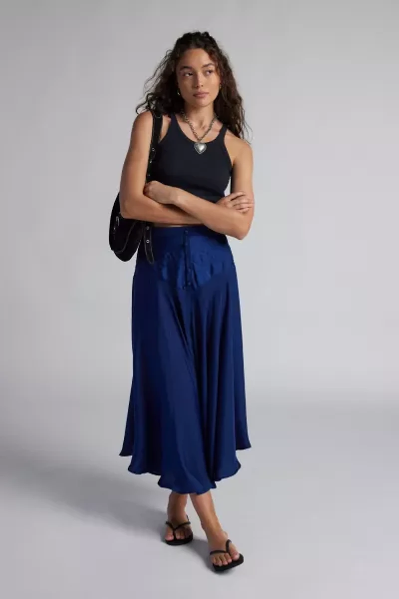 Vanessa Drop Waist Midi Skirt