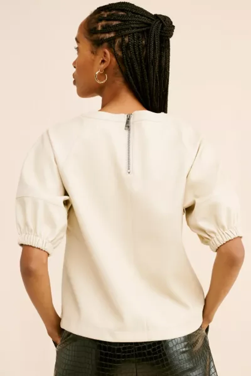 Steve Madden Reilly Vegan Leather Top