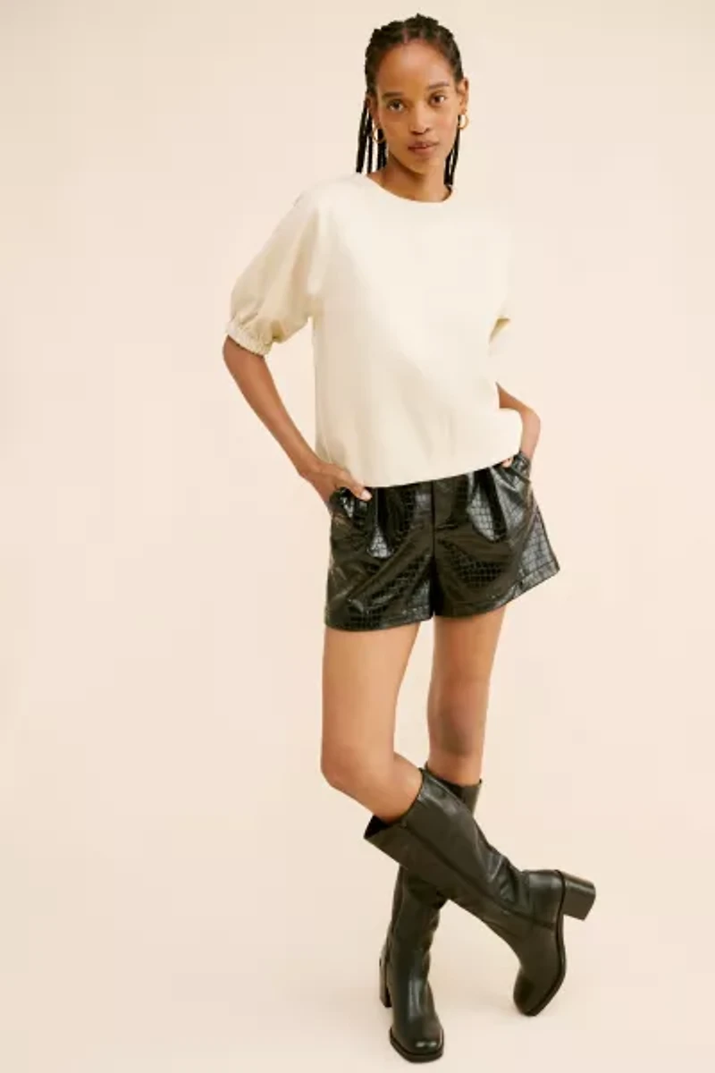 Steve Madden Reilly Vegan Leather Top
