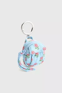 Vera Bradley Quilted Cotton Mini Backpack Keychain