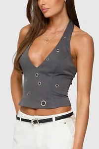 Edikted Sakura Grommet Halter Top