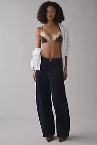 Out From Under Lovelet Lace Trim Satin Triangle Bralette