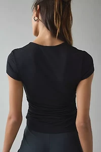 UO Claire Cropped Cap Sleeve Shrug Top