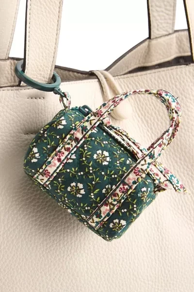 Vera Bradley Quilted Cotton Mini Duffel Bag Keychain