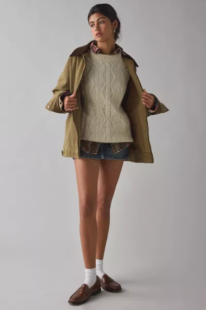 Vintage By UO Chunky Knit Fisherman Sweater