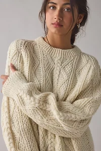 Vintage By UO Chunky Knit Fisherman Sweater