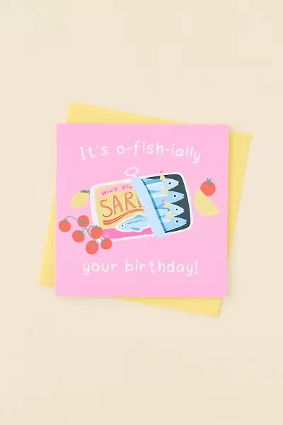 O-Fish-Ally Your Birthday Sardine Birthday Card