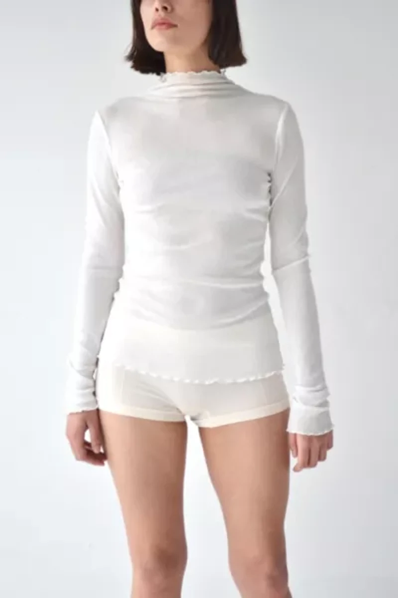 Smucky Tay Sheer Mock Neck Top