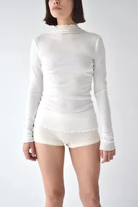 Smucky Tay Sheer Mock Neck Top