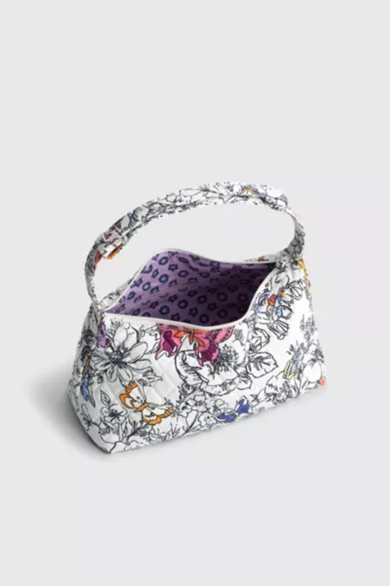 Vera Bradley Quilted Cotton Roxbury Crescent Bag