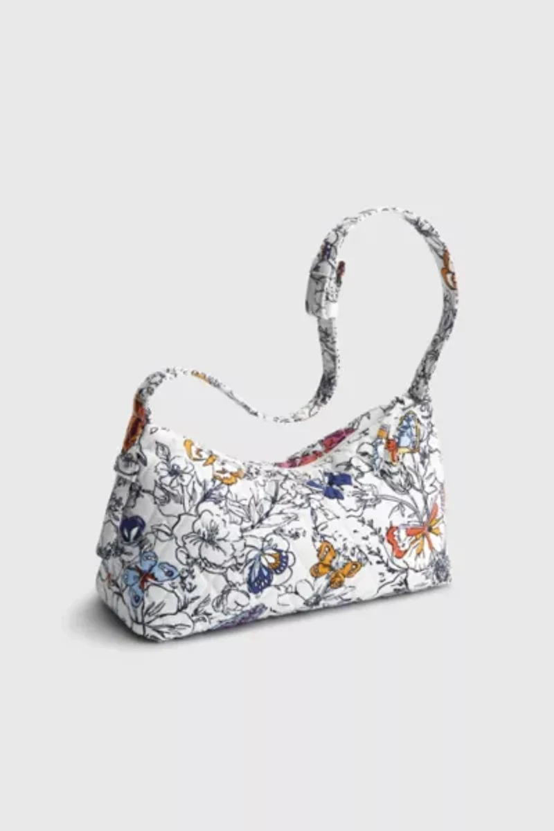 Vera Bradley Quilted Cotton Roxbury Crescent Bag