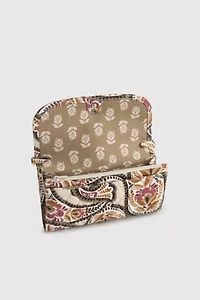 Vera Bradley Quilted Cotton Wildwood Crossbody Wallet