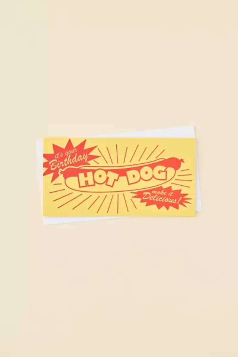 a. favorite design, inc. Hot Dog Birthday Card