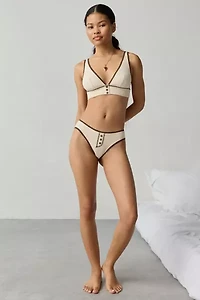 Out From Under Josie Waffle Knit Henley Bikini Undie