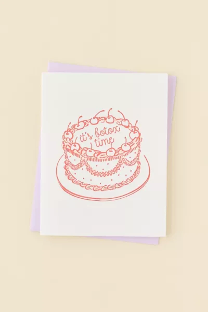 Dahlia Press Botox Time Birthday Card