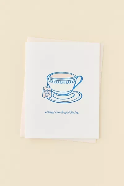 Dahlia Press Spill The Tea Greeting Card