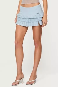 Edikted Yaz Layered Pleated Mini Skort