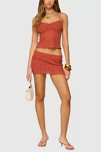 Edikted Josephina Textured Floral Tank Top