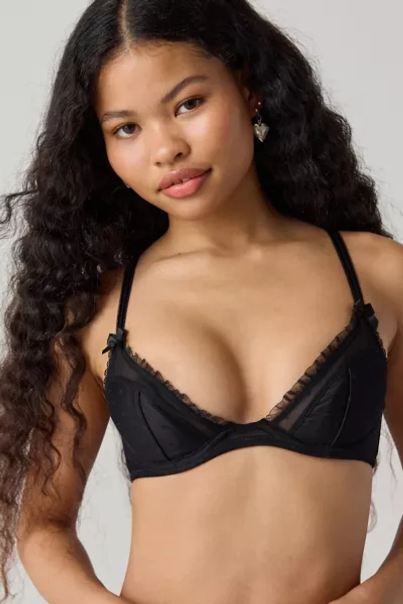 Out From Under Sweet Tease Swiss Dot Mesh Push-Up Bra
