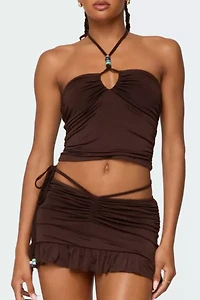 Edikted Koda Ruched Mini Skirt
