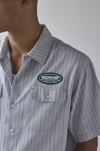 WORSHIP SUPPLIES Stripe Short Sleeve Shirt