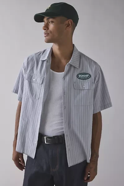 WORSHIP SUPPLIES Stripe Short Sleeve Shirt