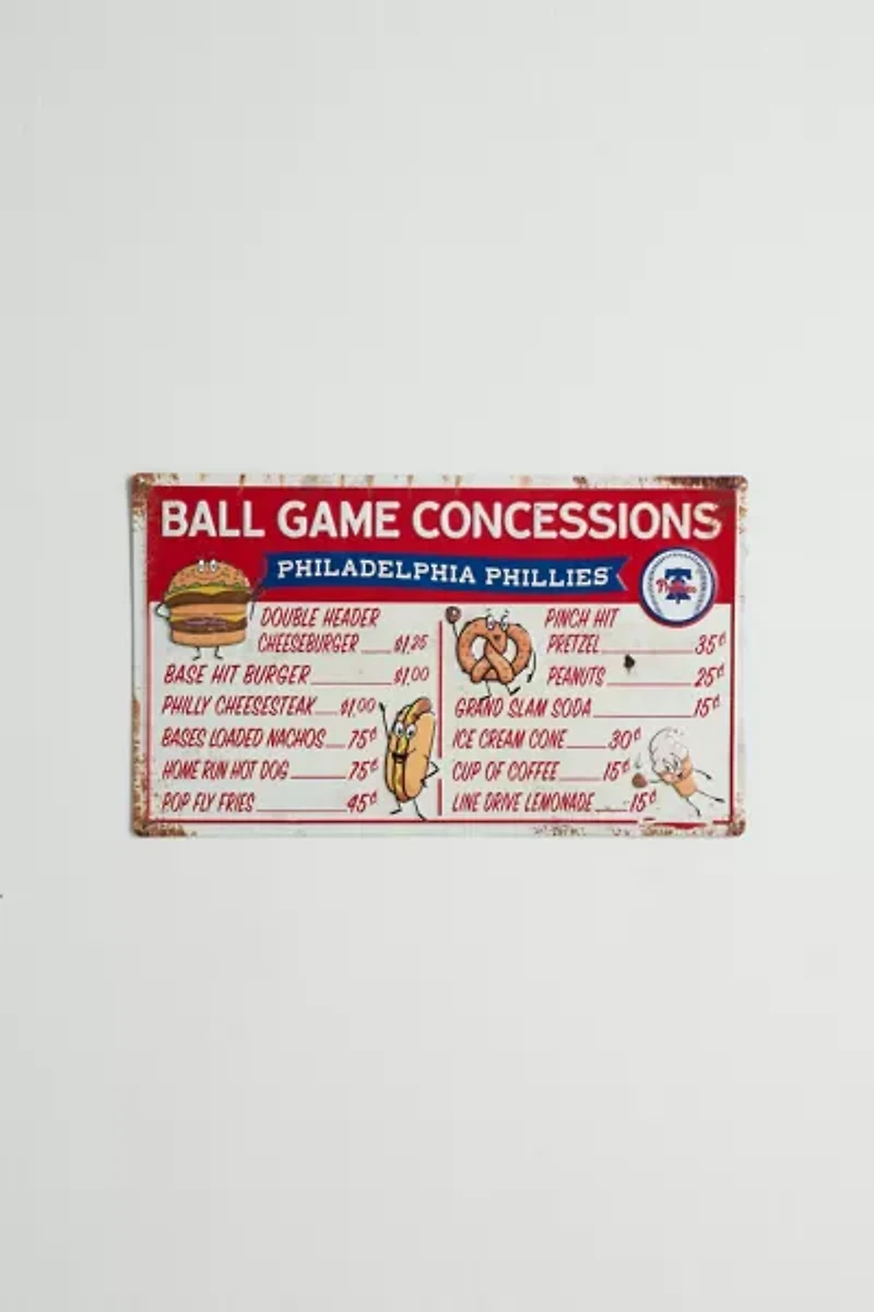 MLB Philadelphia Phillies Concession Metal Wall Sign