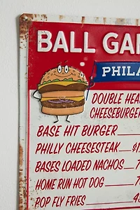 MLB Philadelphia Phillies Concession Metal Wall Sign