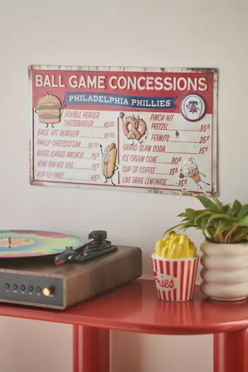 MLB Philadelphia Phillies Concession Metal Wall Sign