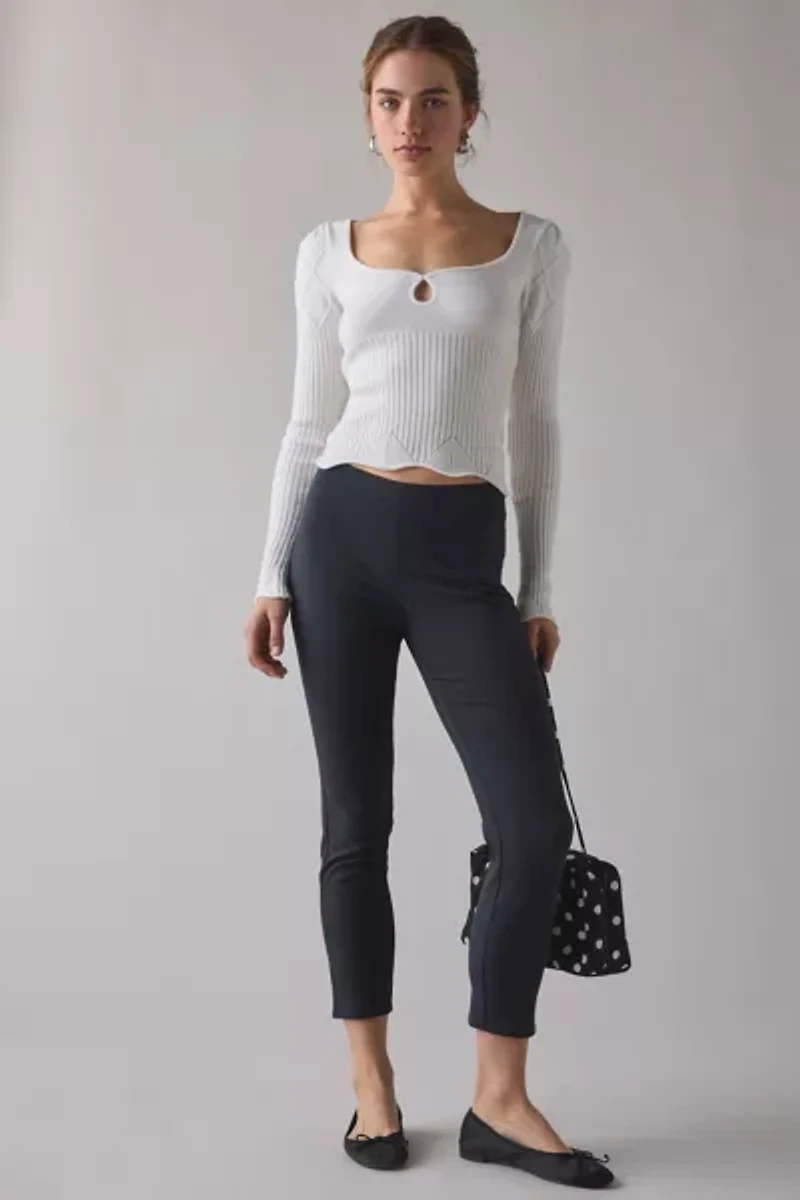Kimchi Blue Joanie Square Neck Puff Sleeve Cropped Sweater