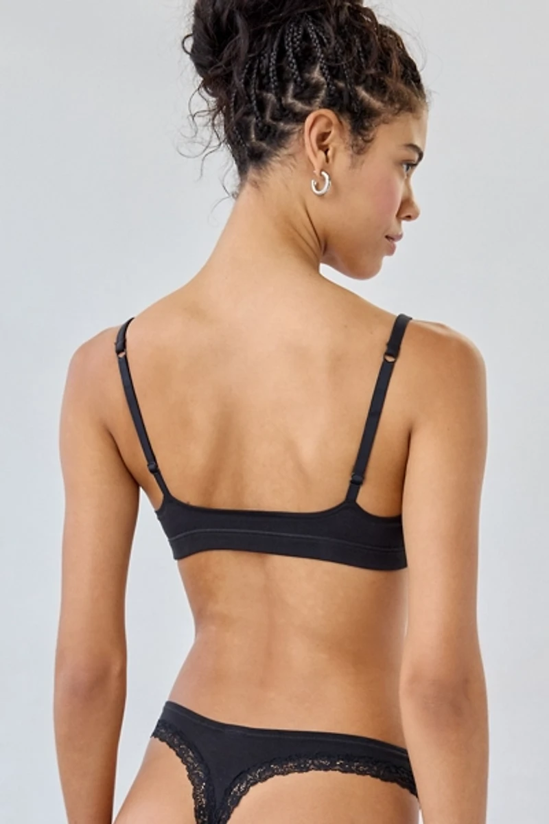 Organic Basics Flex Lace Trim Scoop Bralette