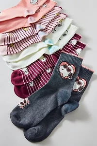 Peanuts Snoopy & Friends Lettuce Crew Sock 5-Pack