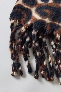 Woven Leopard Pattern Scarf