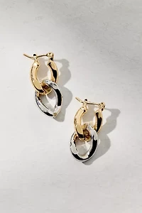 Mixed Metal Chain Drop Earring