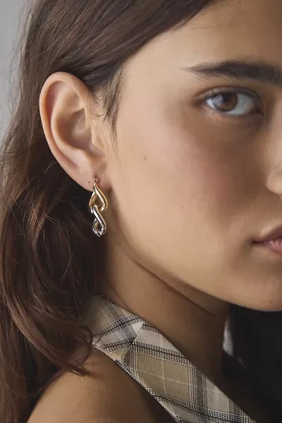 Mixed Metal Chain Drop Earring