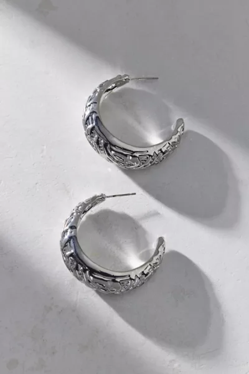 Daphne Etched Hoop Earring