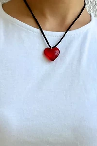 Gemini Jewels Mimi Glass Heart Necklace
