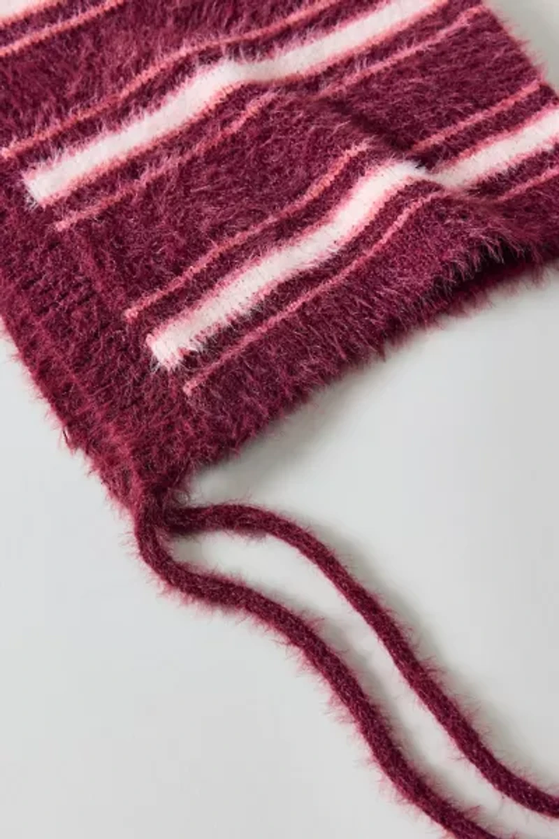 Plush Striped Bonnet