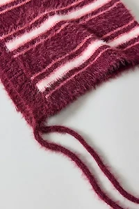 Plush Striped Bonnet