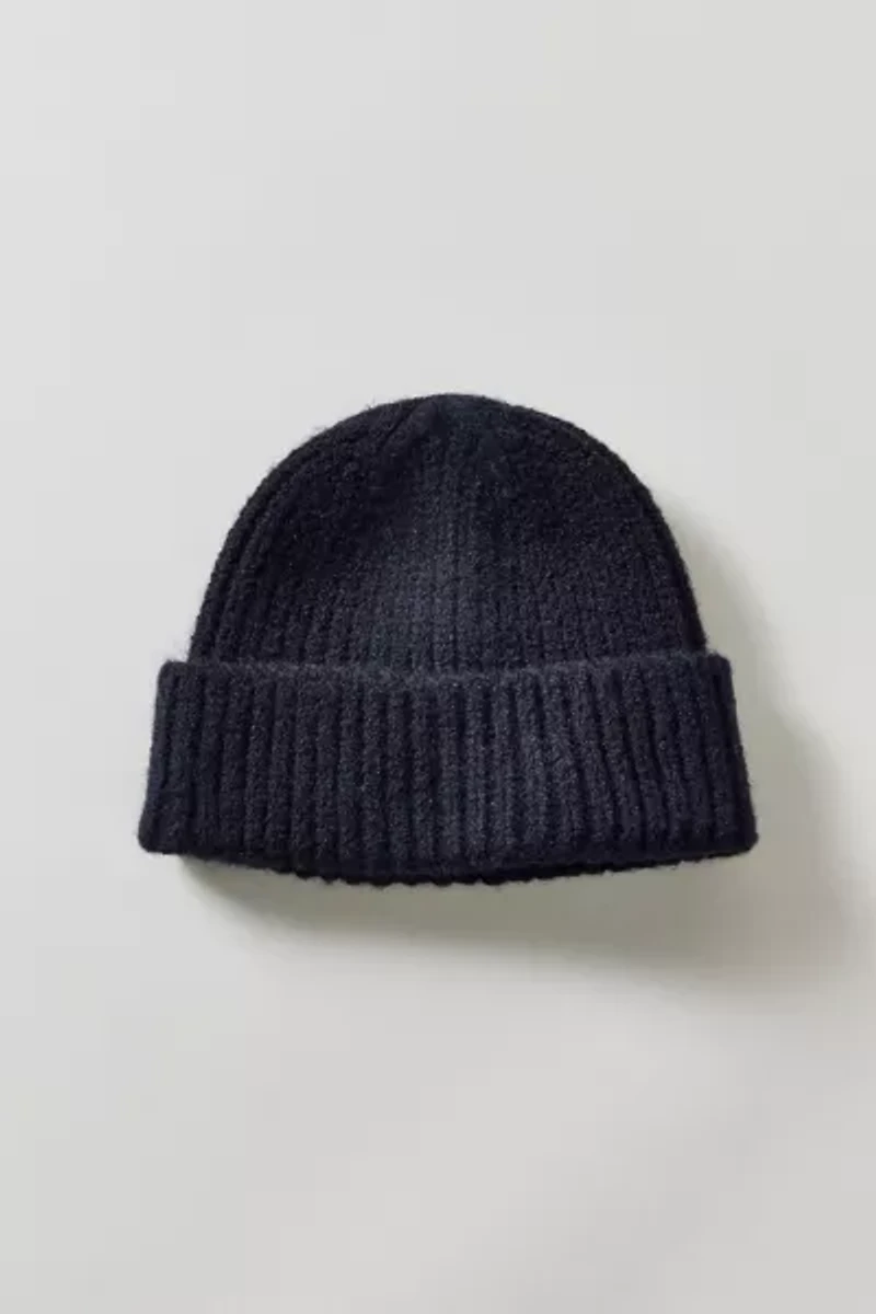 Ribbed Short Roll Beanie