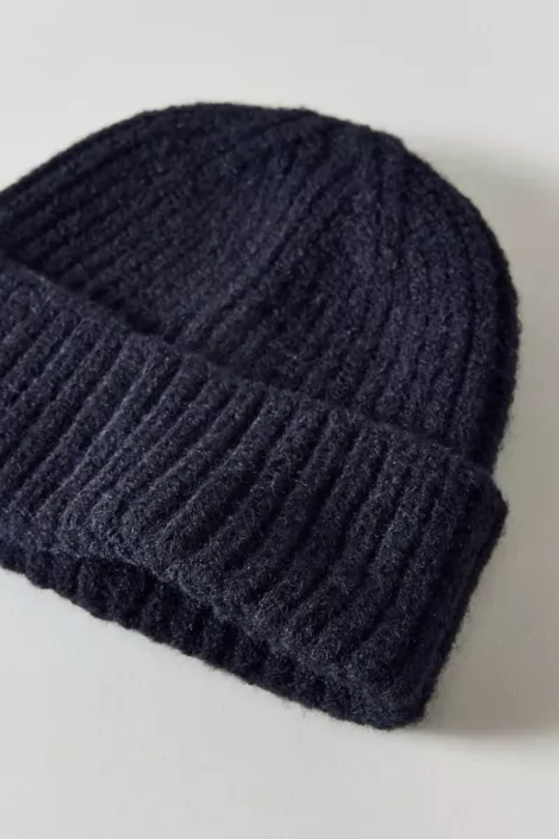 Ribbed Short Roll Beanie
