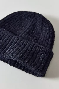 Ribbed Short Roll Beanie