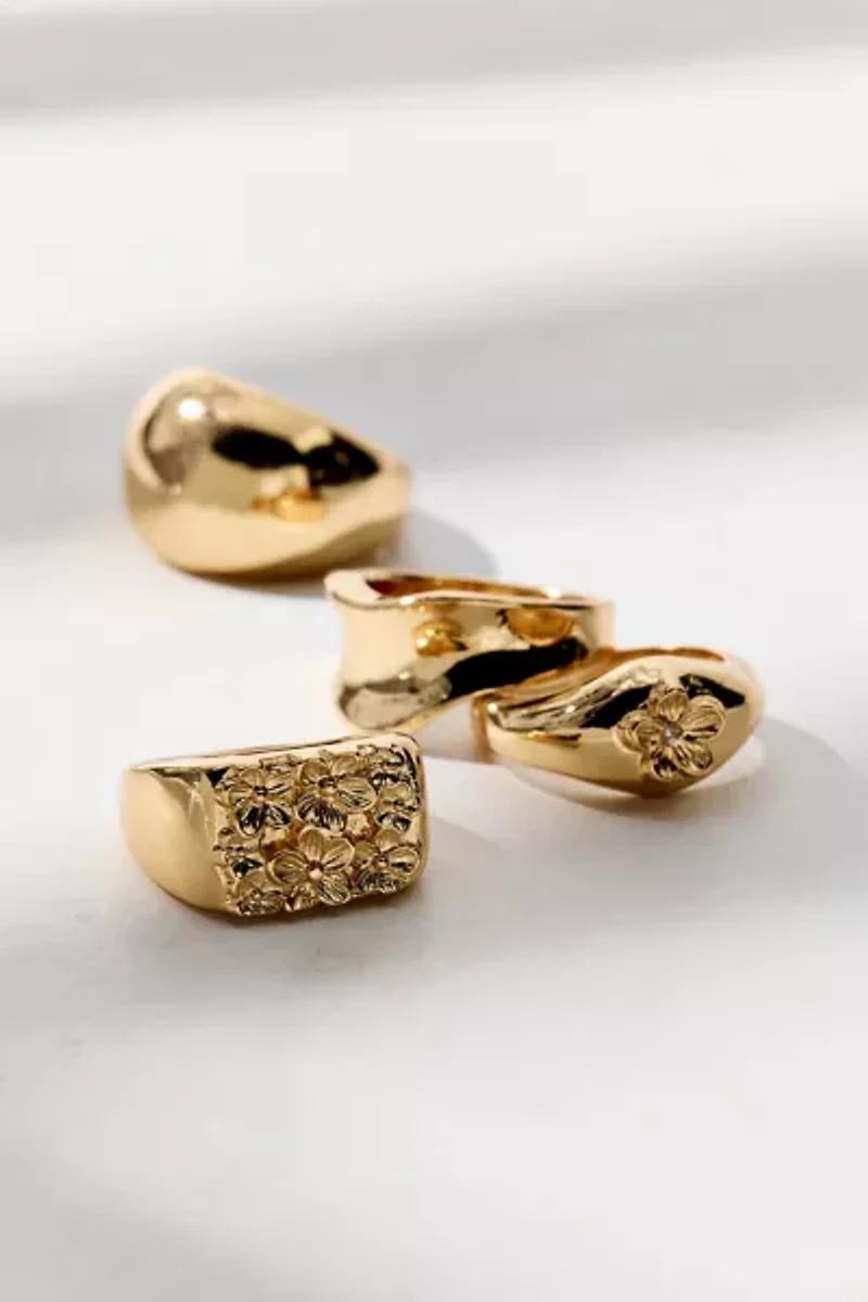 Felicity Floral Metal Ring Set