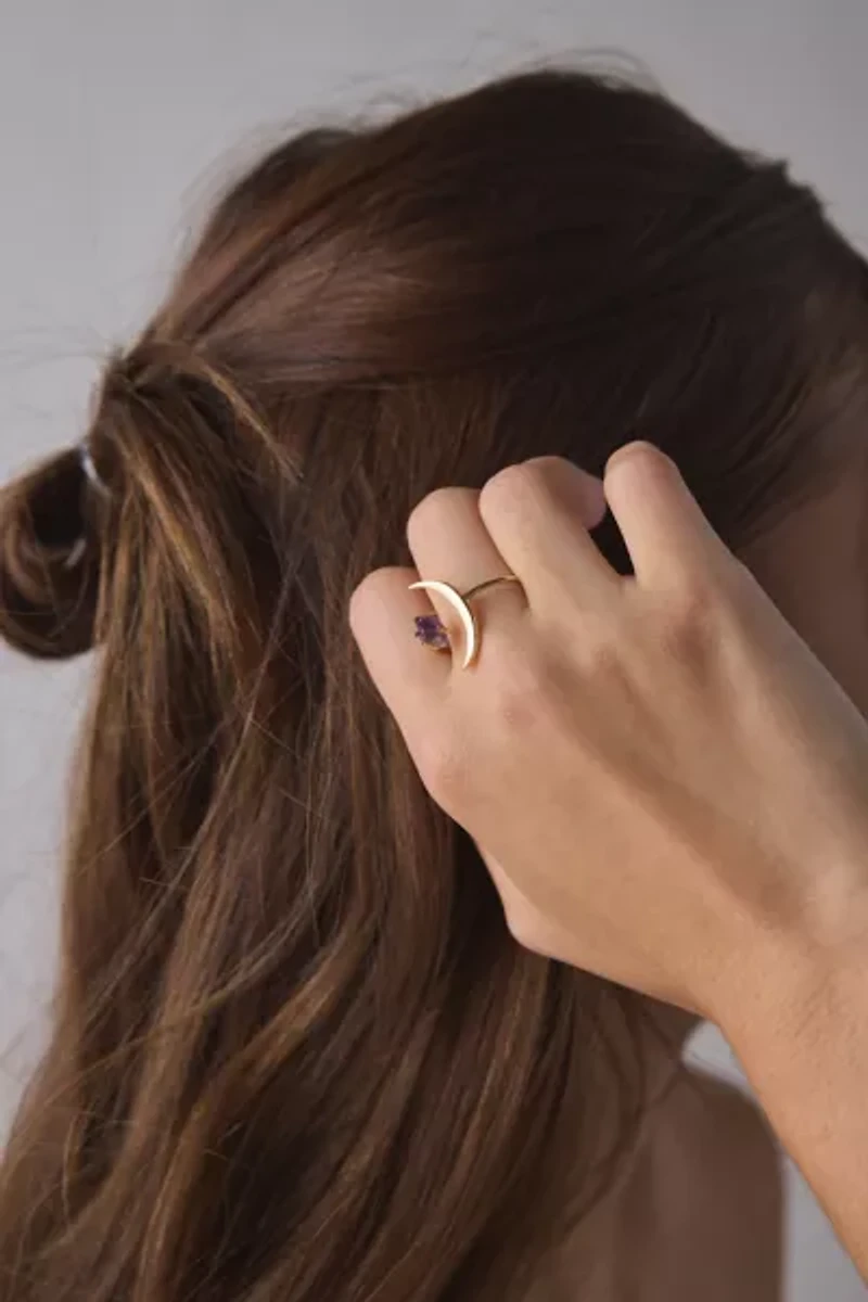 Lunar Moon Gem Ring
